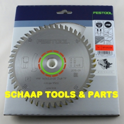 Cirkelzaagblad 160x20mm 48 tanden Trapeziumvlaktand (TF) TS55 en ATF55serie | 496308